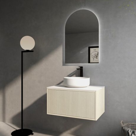 bellevue vanity, coastal oak 0750mm, cabinet only, single basin