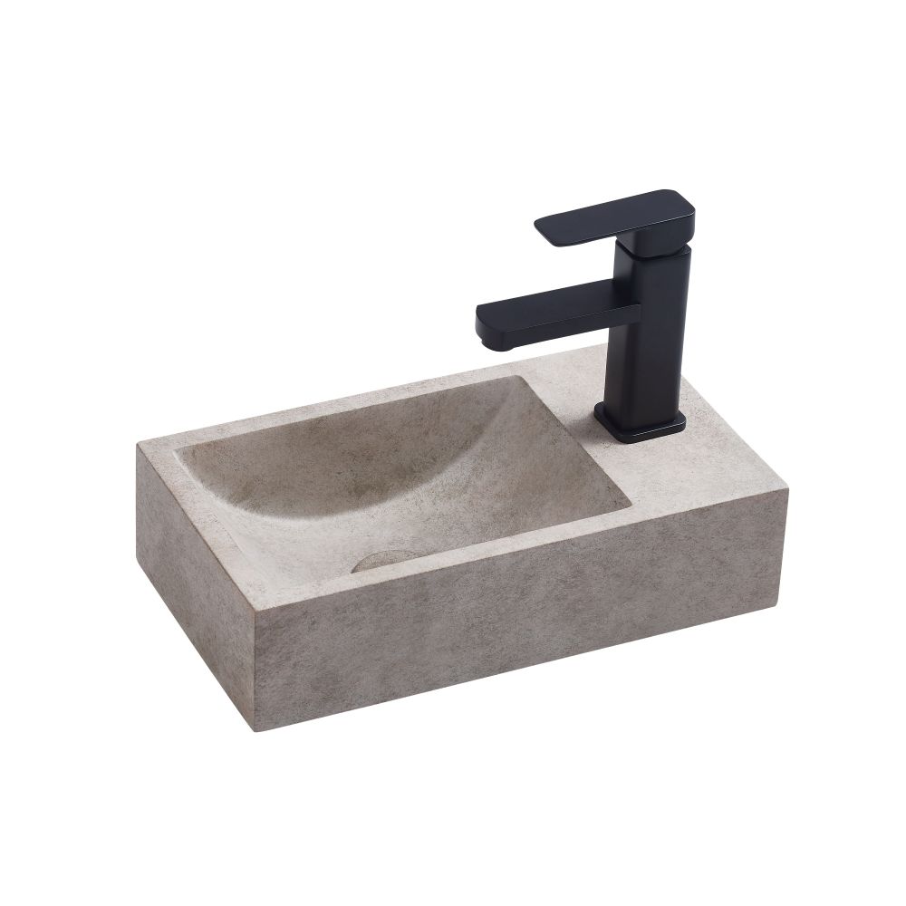 spoleto concrete basin right mount, burberry stone