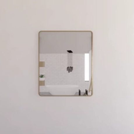 abs rectangle framed mirror, brushed gold 1280 x 0800mm