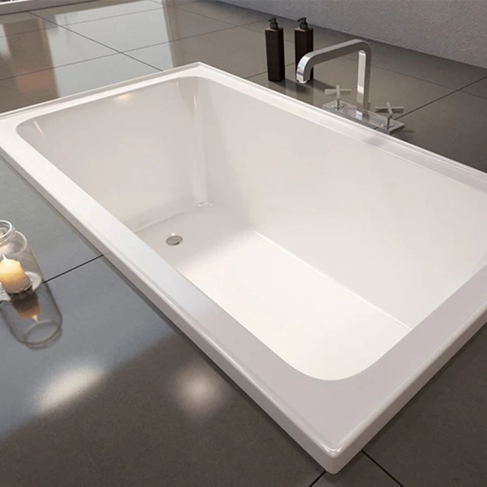 shenseki inset bath, acrylic white 1500mm