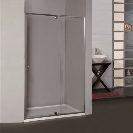 semi frame wall to wall pivot door shower, chrome 890 1020mm