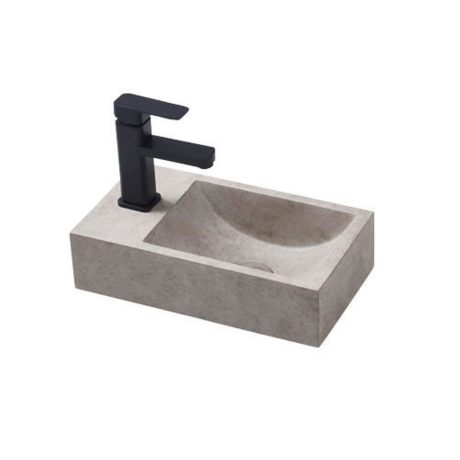 spoleto concrete basin left mount, burberry stone