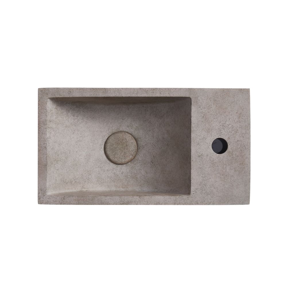 spoleto concrete basin right mount, burberry stone