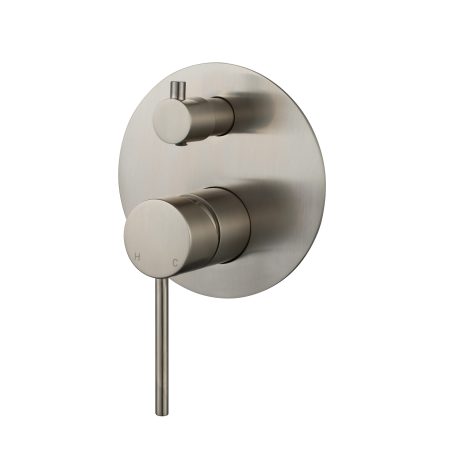 star mini shower diverter mixer, pvd brushed nickel
