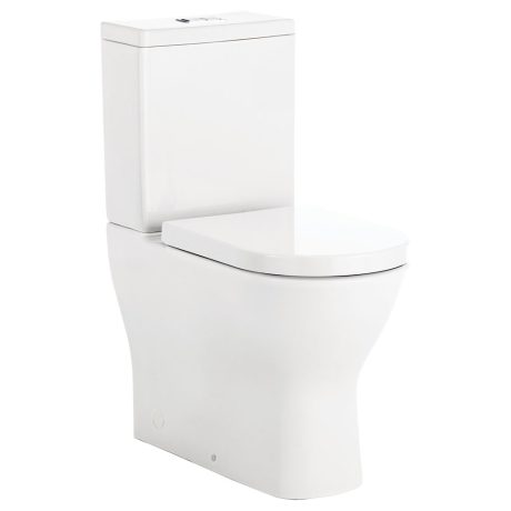 delta back to wall toilet suite, gloss white p trap