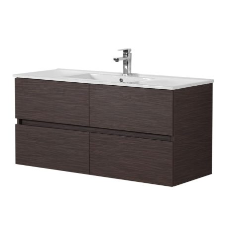 stella wall hung vanity only, walnut 1200mm