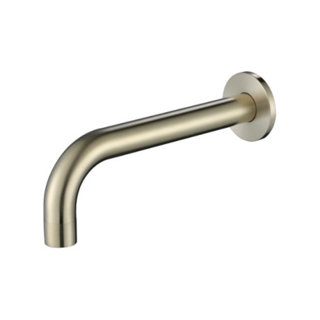 villa bath/basin spout, pvd brushed nickel