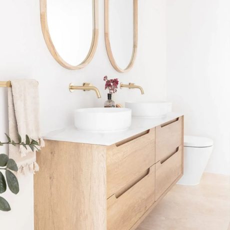 byron 1500mm natural oak wall hung vanity, cabinet only