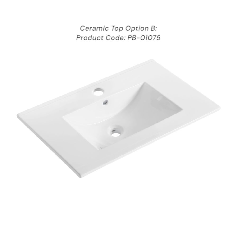 legna wall hung single basin vanity, natural oak 0750mm with 01075 ceramic top