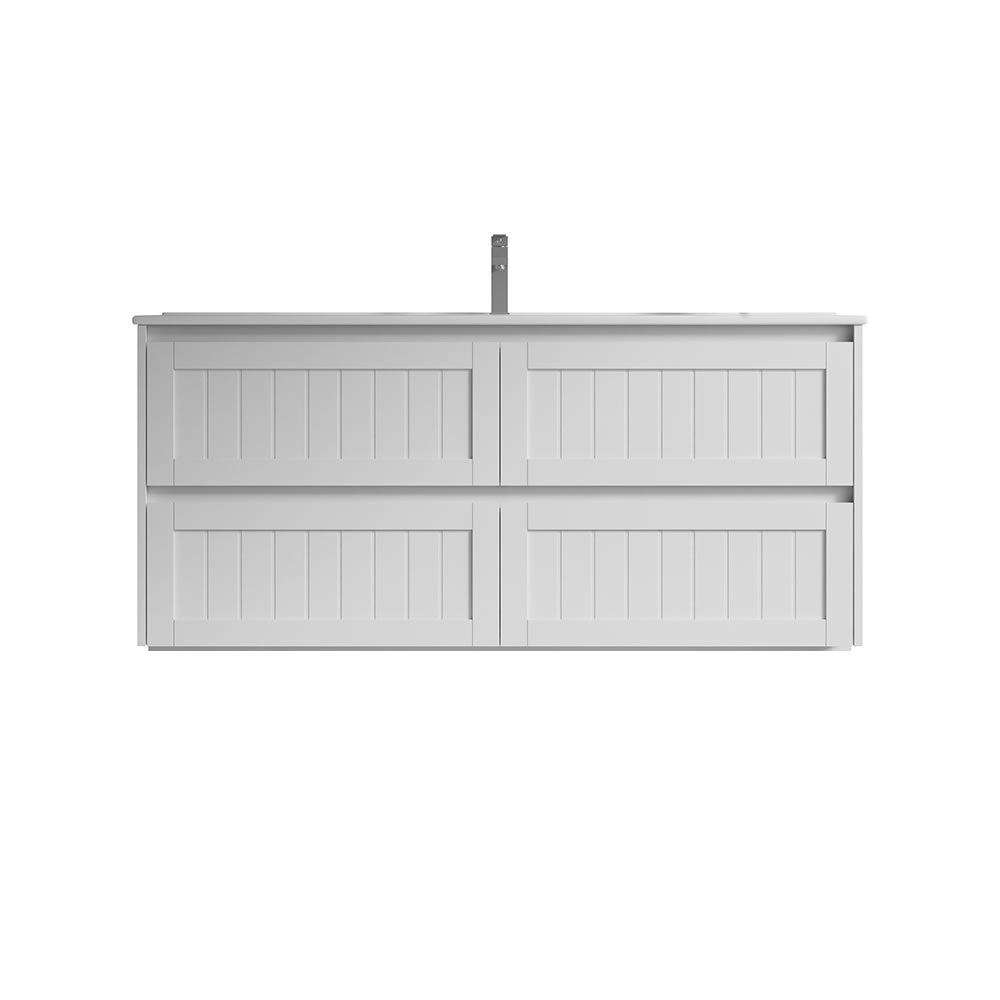 armonia wall mount vanity 1500mm single basin cabinet only, gloss white