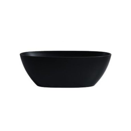 stella oval shape free standing bath, matte black 1700mm