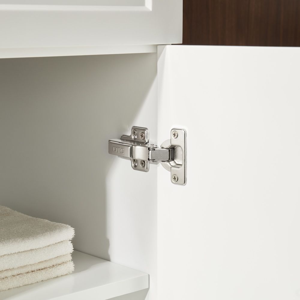 harrington pvc 1200mm matte white cabinet only, right hand drawers matte black handle