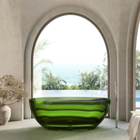 wow translucency resin stone bath, emerald green 1650mm