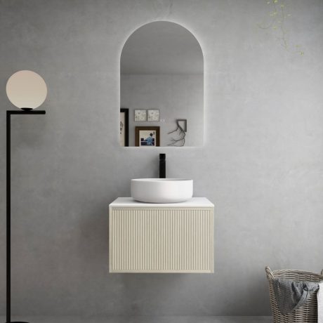 bellevue vanity, coastal oak 0600mm cabinet only, single basin