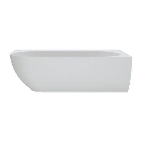 matta solid surface 1700mm corner bath, matte white left hand corner