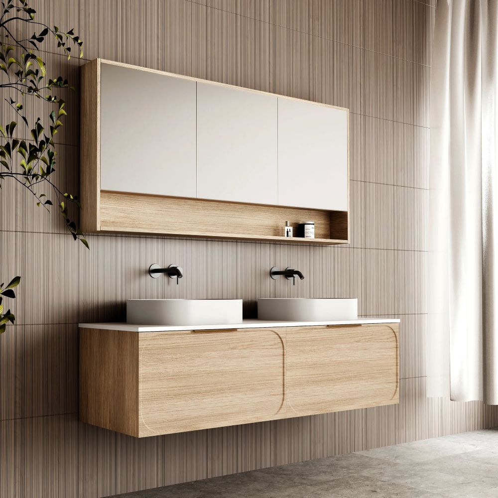 cicero wall hung vanity 1500mm, oak