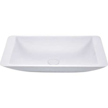 cast stone above counter basin, gloss white 595mm