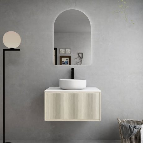 bellevue vanity, coastal oak 0750mm, cabinet only, single basin