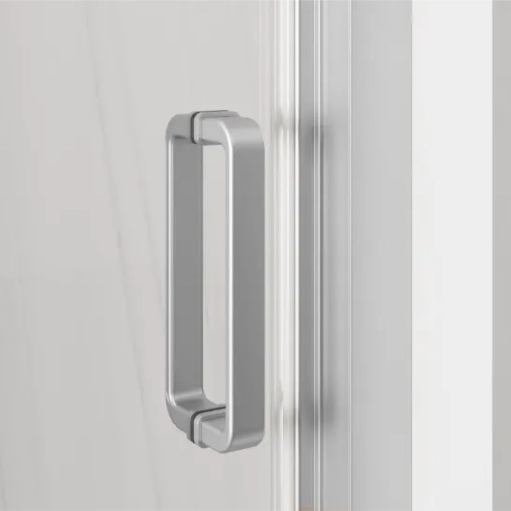semi frameless wall to wall shower screen with sliding door, chrome 1350 1500mm