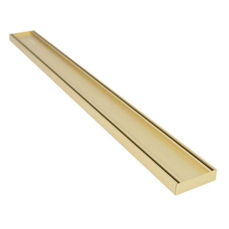 linear tile insert grate, brushed gold 1000mm