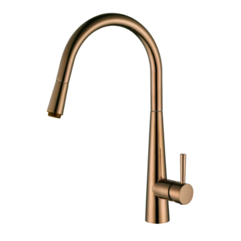 kasper pull out kitchen mixer, pvd champagne