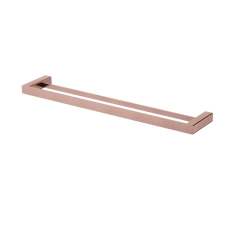 nova double towel rail, pvd champagne 600mm
