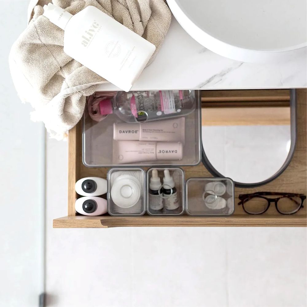 byron 0750mm natural oak wall hung vanity cabinet only