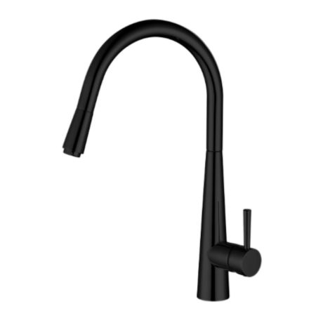 kasper pull out kitchen mixer, matte black