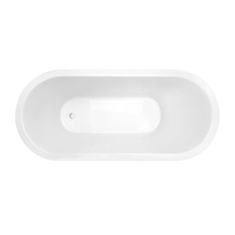 uno island bath, gloss white 1530mm