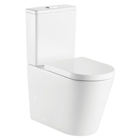 kaya tornado flush back to wall toilet suite, gloss white