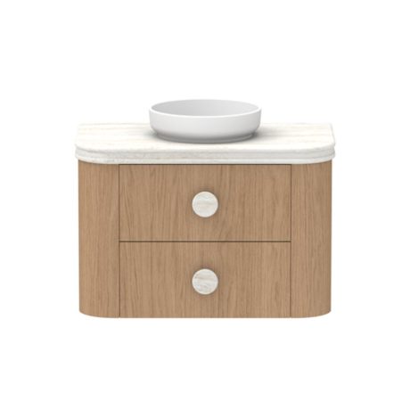 thea wall hung vanity with solid surface top, 0900mm