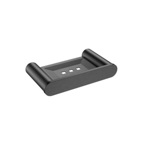ss rund soap holder, gun metal