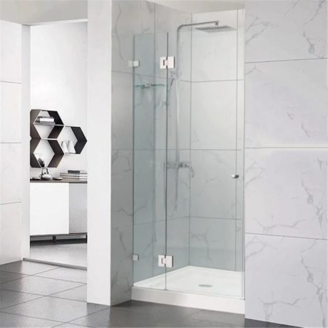 frameless wall to wall with hinge door, chrome 1100mm