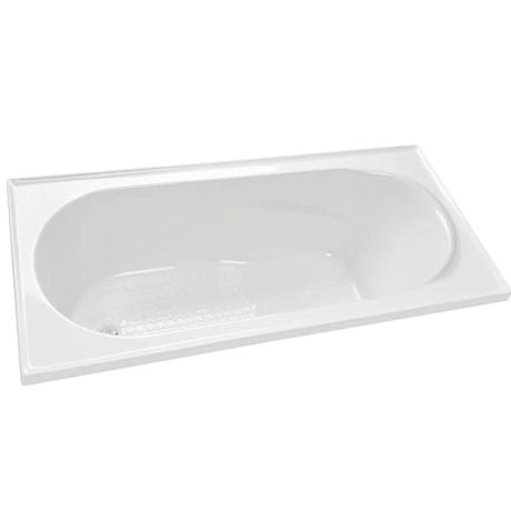 bambino inset bath, gloss white 1600mm