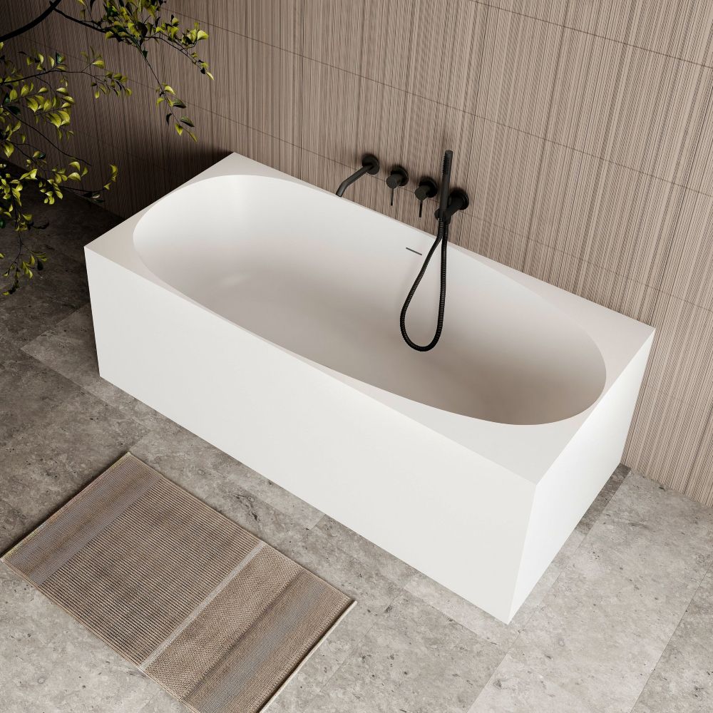 cassa multi fit bath, corner, back to wall & freestanding, gloss white 1400mm