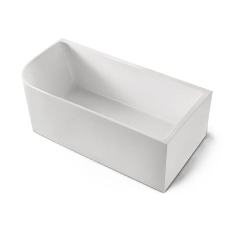 modica right corner freestanding bath, gloss white 1700mm