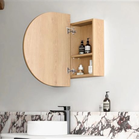 led bondi shaving cabinet premium edition, natural oak 900x600mm
