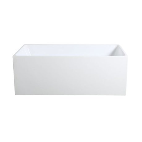 theo multi fit freestanding bath, gloss white 1400mm overflow