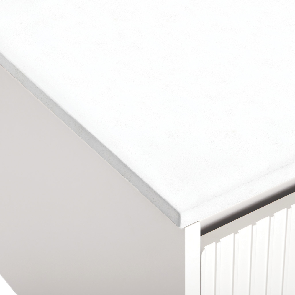 fienza crystal pure silica free stone vanity benchtop, rectangular ensuite depth 0755mm