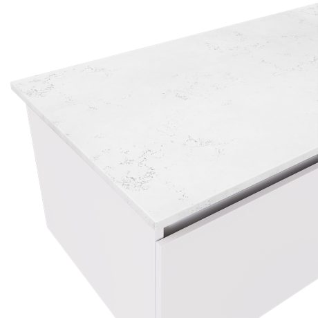 bianco marble silica free stone top, rectangular full depth, 1200mm