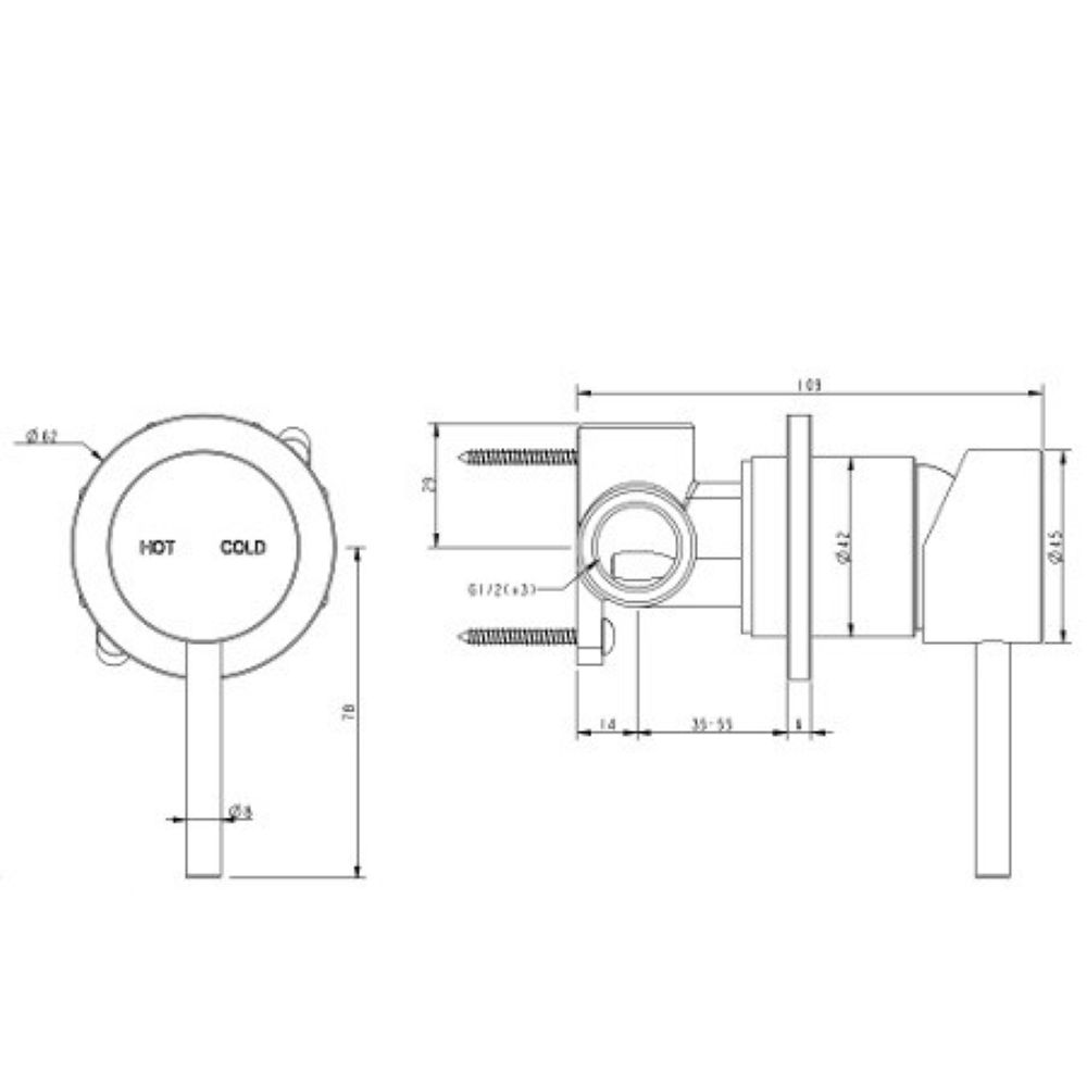cioso pin down shower mixer, rosa