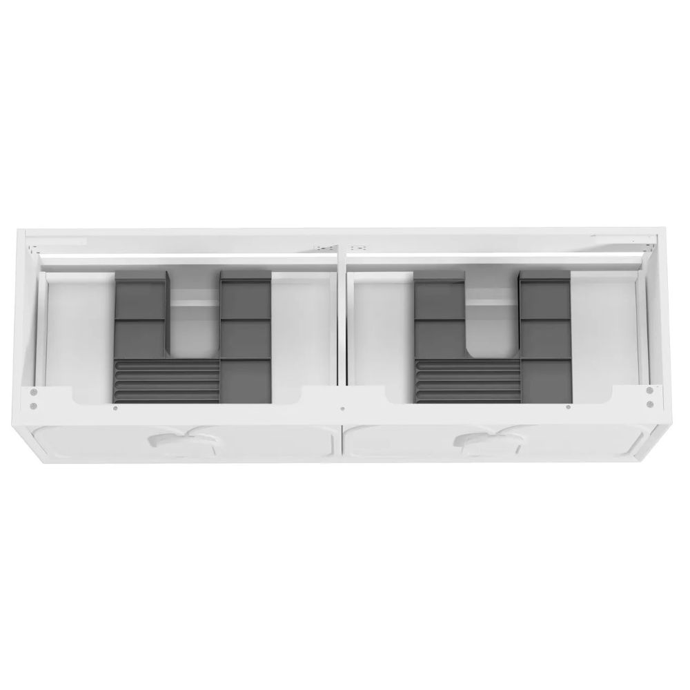 laguna mark ii wall hung vanity, satin white 1500mm cabinet only