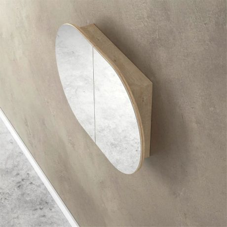 bondi shaving cabinet, natural oak 900x600mm