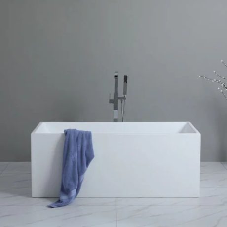 theo multi fit freestanding bath, gloss white 1300mm no overflow