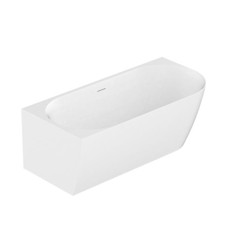 glacier left corner bath, gloss white 1700mm