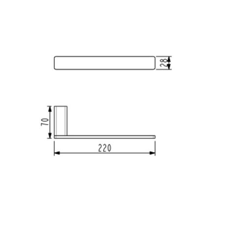 kara towel bar, gun metal