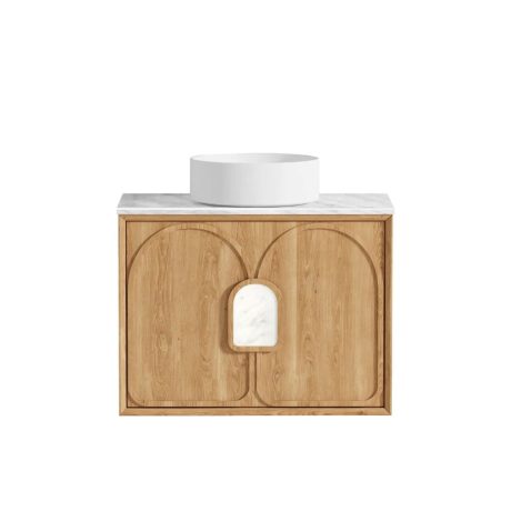laguna mark ii wall hung vanity, natural american oak 0750mm cabinet only
