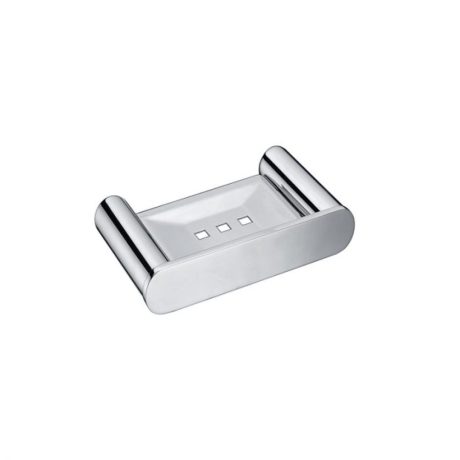 ss rund soap holder, chrome