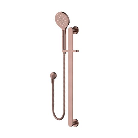 nova shower on rail, pvd champagne
