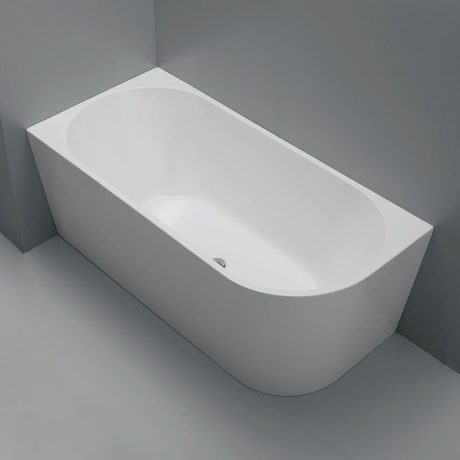 mila freestanding corner bathtub, 1700l